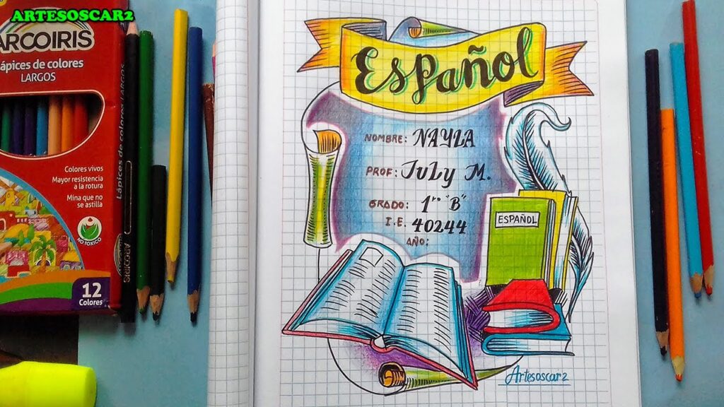  Portadas de español  fácil, con dibujo….